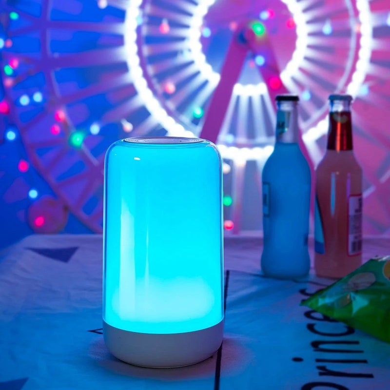 Bluejw Touch Control Bedside Lamp, RGB Color Changing Night Light - Portable LED Nightstand Light for Bedroom, Living Room - Image 2